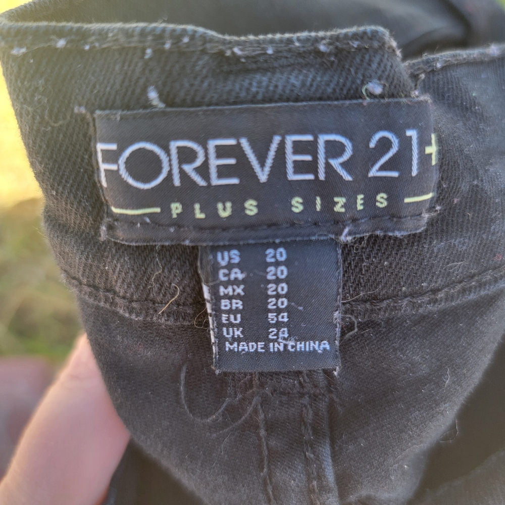 Distressed Forever 21 Black Jeans